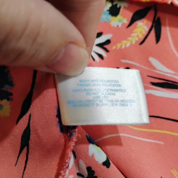 Nanette Lepore Floral Kimono Cardigan - Coral and Multicolor - Picture 6 of 10